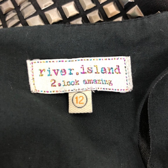 River Island Mini Skirt Studded Rocker Stretch - Picture 5 of 8